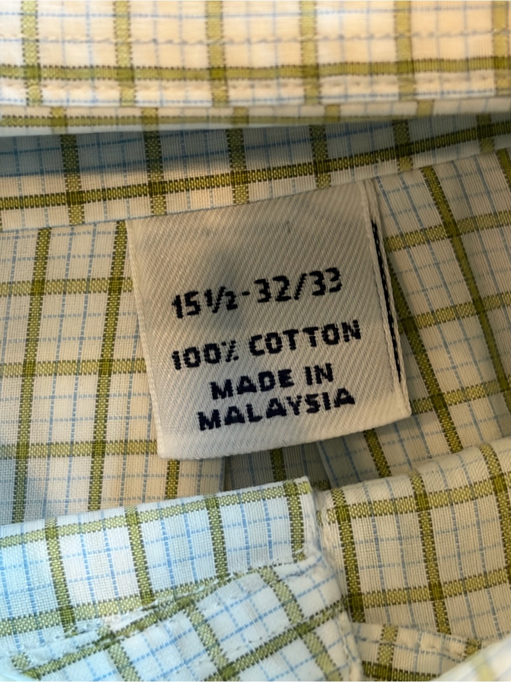 Brooks Brothers 346 Light Green and White Checked Button-Down Shirt 100% Cotton - Picture 4 of 9